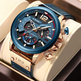 Relojes sencillos 7TS0313 Casual Cuero Deportivo Impermeable Cuarzo